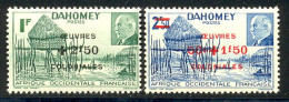 Dahomey 1944 Yvert 153 / 154 ** TB Bord De Feuille - Ongebruikt