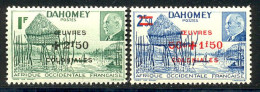 Dahomey 1944 Yvert 153 / 154 ** TB Bord De Feuille - Unused Stamps