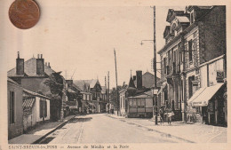 44 - Carte Postale Ancienne De  SAINT BREVIN LES PINS   Avenue De Mindin  Et La Poste - Saint-Brevin-les-Pins
