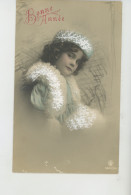 ENFANTS - LITTLE GIRL - MAEDCHEN - Jolie Carte Fantaisie Portrait Fillette De "Bonne Année " - Portretten