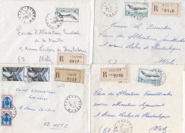 36973# LOT 12 LETTRES FRANCHISE PARTIELLE RECOMMANDE Obl FONTOY MOSELLE 1967 1968 Pour METZ 57 - Covers & Documents