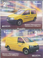 Bosnien-Herzegowina 618E-619E (kompl.Ausg.) Postfrisch 2013 Postfahrzeuge - Bosnia Erzegovina