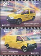 Bosnien-Herzegowina 618Dl-619Dl (kompl.Ausg.) Postfrisch 2013 Postfahrzeuge - Bosnia Herzegovina