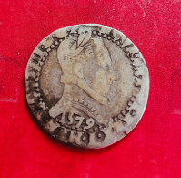 France 1/2 Franc 1579  L Bayonne Henri III  Au Col Plat  Argent - 1574-1589 Heinrich III.