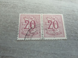 Belgique - Lion - 20c. - Lilas Foncé - Double Oblitérés - Année 1950 - - Usati