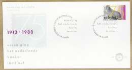 NL.- FDC. NVPH Nr. 253. EERSTE DAG VAN UITGIFTE. FIRST DAY OF ISSUE. 19-04-1988. VER. HET NEDERLANDS KANKER INSTITUUT - FDC