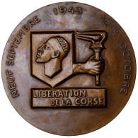 France, Médaille, Seconde Guerre Mondiale, Libération De La Corse, 1943 - Andere & Zonder Classificatie