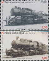 Kroatien 836-837 (kompl.Ausg.) Postfrisch 2008 Dampflokomotiven - Croacia