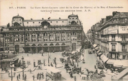 75 - PARIS _S28548_ La Gare Saint Lazare Côté De La Cour Du Haver Et La Rue D'Amsterdam - Sonstige & Ohne Zuordnung