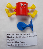 Kinder - Pot De Peinture Bleu Foncè - K04 39 - Sans BPZ - Steckfiguren