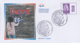 Enveloppe  FDC   1er  Jour   FRANCE    MARIANNE   L' ENGAGEE   Tarif   International    2019 - 2010-2019