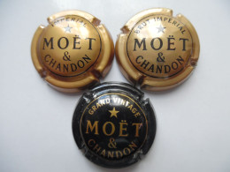 Champagne MOËT ET CHANDON (lot De 3 Caps.). - Otros & Sin Clasificación