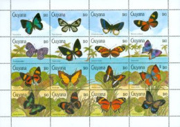 GUYANE 1990 - Papillons IV -  16 V. (Thecla Falerina) - Farfalle