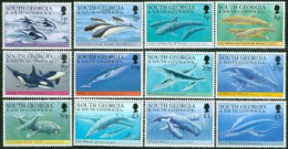 FALKLAND DEPENDANCES 1993 - Série Courante - Baleines Et Dauphins - 12 V. - Georgias Del Sur (Islas)