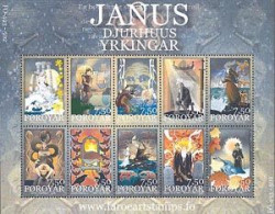 FEROES 2004 - Poèmes De Janus Djurhuus - Feuillet De 10 V. - Faroe Islands