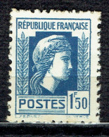 1,50 F Bleu Marianne D'Alger - 1944 Gallo E Marianna Di Algeri