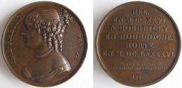 Médaille En Cuivre Marie Rabutin Marquise De Sévigné 1816, Par GAYRARD - Monarchia / Nobiltà