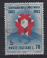 Italy 1963  100 Jahre Internationale Rotes Kreuz  (o) Mi.1146 - 1961-70: Oblitérés
