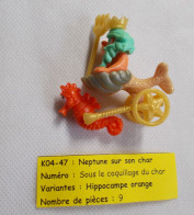 Kinder - Monde De Neptune - Neptune Sur Son Char Et Hippocampe Orange - K04 47 - Sans BPZ - Mountables