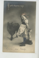 ENFANTS - LITTLE GIRL - MAEDCHEN - Jolie Carte Fantaisie Portrait Fillette Et Loup "LE PETIT CHAPERON ROUGE " - Portretten
