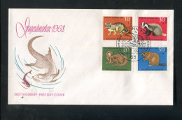 "BUNDESREPUBLIK DEUTSCHLAND" 1968, Mi. 949-952 "Vom Aussterben Bedrohte Tiere" FDC (A1223) - 1961-1970