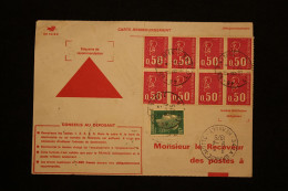 FRANCE CARTE CONTRE REMBOURSEMENT AVEC 8ex DU N°1664 + N°1611 DE ST ENIMIE (LOZERE) Du 8.04.1975 AVEC RETOUR ENVOYEUR - 1961-....