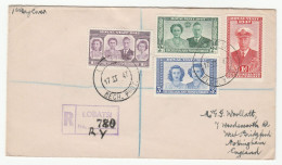 1947 Reg Lobatsi BECHUANALAND Protectorate  FDC Royal Visit Stamps Cover To GB Royalty - 1885-1964 Protectorat Du Bechuanaland