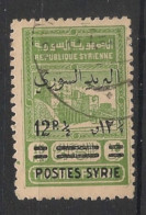 SYRIE - 1945 - N°YT. 288 - 12pi50 Sur 15pi Vert - Oblitéré / Used - Usados