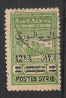 SYRIE - 1945 - N°YT. 288 - 12pi50 Sur 15pi Vert - Oblitéré / Used - Gebruikt