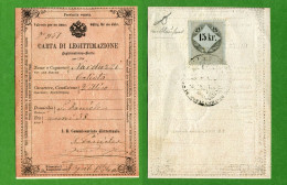D-IT R. Lombardo Veneto 1864 CARTA DI LEGITTIMAZIONE San Daniele Del Friuli UD - Documentos Históricos