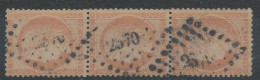 Lot N°83172   Bande De Trois N°38, Oblitéré PC Du GC 2370 MIRECOURT(82) - 1870 Asedio De Paris