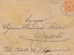 ERYTHRÉE ASSAB1885 ENVELOPPE AFFICHÉE DE 20 CENTS UMBERTO OCTOGONALE ANNULATION DE LA COLLECTION ASSAB 23-3-1885 POUR NA - Eritrea