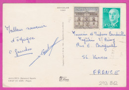 293812 / Spain - Mallorca (Baleares) Camp De Mar PC 19.. USED 1.50+2 Pta General Franco, Universidad (Alcala De Henares) - Brieven En Documenten