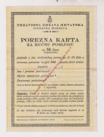 CROATIA WW II  Document  SPECIMEN - Historische Documenten