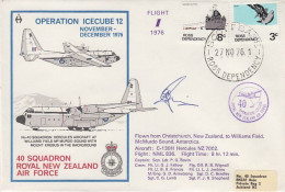 Ross Dependency 1976 Operation Icecube 12 Signature  Ca Scott Base 27 NO 1976 (RO165) - Covers & Documents