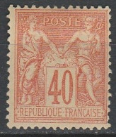 France N° 94* SAGE Type II 40 C Orange - 1876-1898 Sage (Tipo II)