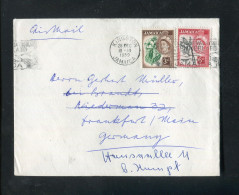 "JAMAICA" 1959, Brief Ex Kingston Nach Deutschland, Nachsendung (A1230) - Jamaica (1962-...)