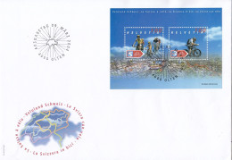 FDC SWITZERLAND Block 35 - Wielrennen