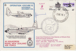 Ross Dependency 1976 Operation Icecube 12 Signature  Ca Scott Base 2 DE1976 (RO166) - Cartas & Documentos