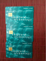 Set Technology 3 Cards  200 BEF500 BEf+1000BEF Very Hard To Find In Used Condition Rare  RRRR - With Chip