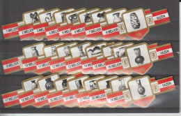 Reeks   2214  Vazen   1-24  ,24  Stuks Compleet   , Sigarenbanden Vitolas , Etiquette - Cigar Bands