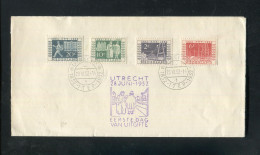 "NIEDERLANDE" 1952, Mi. 593-596 Auf Faltblatt Mit Ersttags-Stempel (A1231) - Briefe U. Dokumente