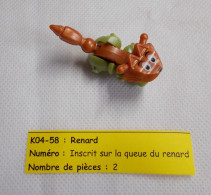Kinder - Renard Marron Et Vert - K04 58 - Sans BPZ - Steckfiguren
