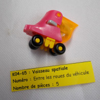 Kinder - Vaisseau Spatiale Rose Et Jaune - K04 65 - Sans BPZ - Inzetting