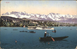 11769883 Zuerich Seepanorama Bootspartien Fahrgastschiff Alpenblick Zuerich - Autres & Non Classés