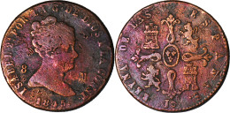 ESPAGNE - 2 Monnaies - 1844 Et 1845 - Isabel II - 8 Maravedis - 19-074 - Primeras Acuñaciones