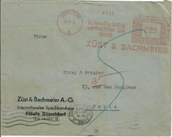 ALLEMAGNE- EMA- ZUEST & BACHMEIER A.G- DUESSELDORF- 1934- INTERNATIONALES SPEDITIONSHAUS - Macchine Per Obliterare (EMA)