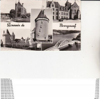 CPSM/pf  (23) Souvenir De BOURGANEUF.  L'église, La Tour Zizim, Le Château, Pont De Chauverne, Glacé. ...U25 - Bourganeuf