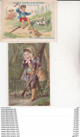 2 CHROMOS. Chasse. Coup D'ouble ( Grand Bazar Universel- A.Rougier). ...U341 - Sonstige & Ohne Zuordnung