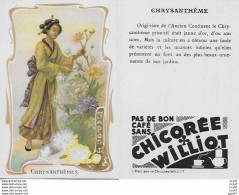 CHROMOS.  Chicorée WILLIOT.  Japon   "Chrysanthèmes"...S3150 - Thé & Café
